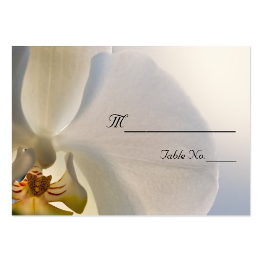 Orchid Elegance Wedding Place Card Business Card Templates (front side)