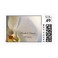 Orchid Elegance Wedding Postage Stamps