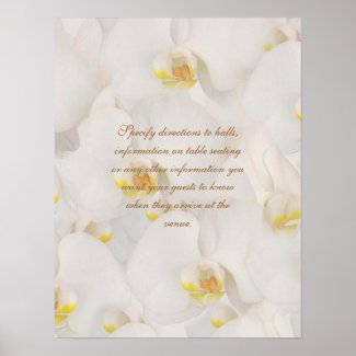 Zazzle Orchid flower sign in poster