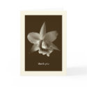 Orchid flower photo custom thank you personal note card