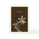 Orchid flower photo custom thank you personal note card