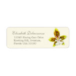 Orchid flower slim wedding reply address label labels