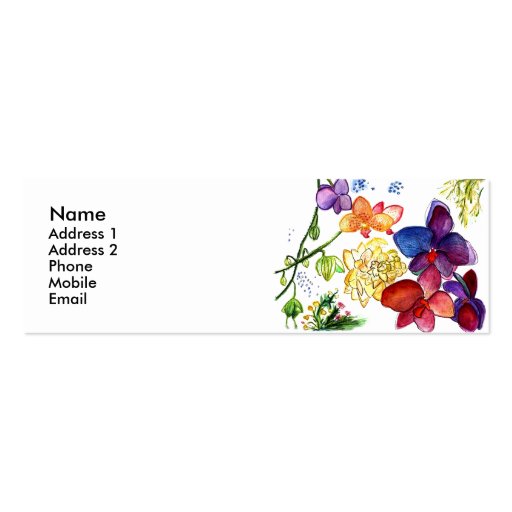 Orchid Fun Profile Card white Business Cards