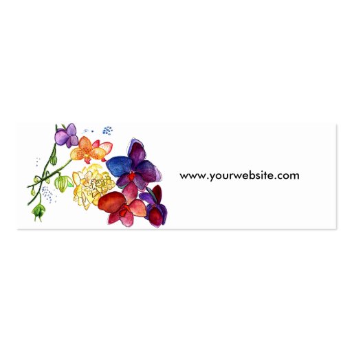 Orchid Fun Profile Card white Business Cards (back side)