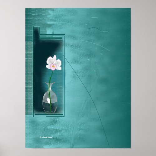 Orchid in Window print