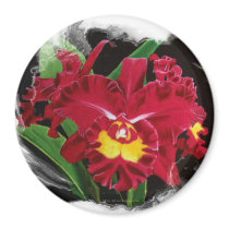 Orchid Oil on Canvas Magnets 2