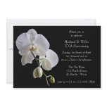 Orchid on Black Anniversary Party Invitation