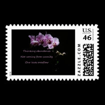 Orchid on Black stamp stamps