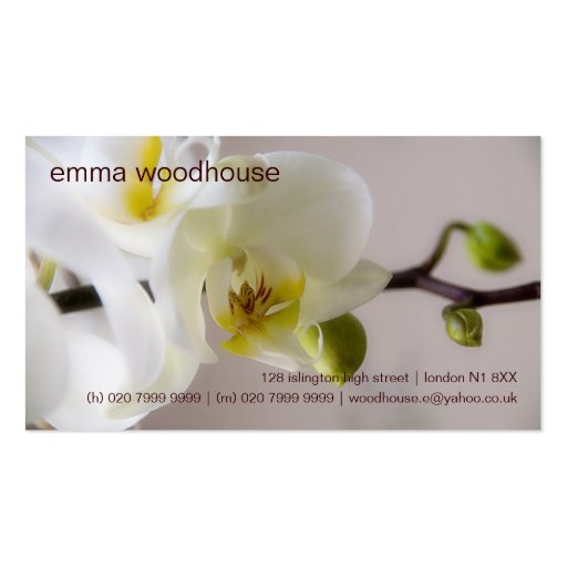Orchid â€¢ Personal Business Card (front side)