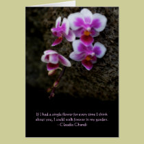 ORCHID pink, If I had a single flower for every... cards