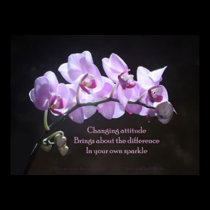 Orchid print - Changing Attitude posters