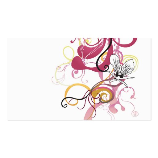 Orchid Profile Card Business Card Template (front side)