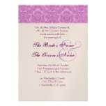 Orchid Purple Damask Wedding Invitation invitations