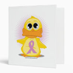 Orchid Ribbon Duck 3 Ring Binder