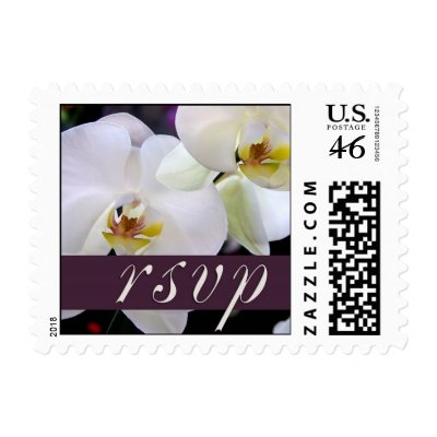 Orchid RSVP Postage Stamp