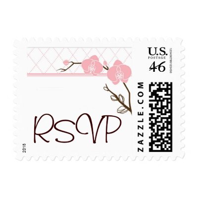 Orchid RSVP small Stamps