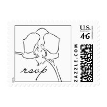 Orchid rsvp stamp