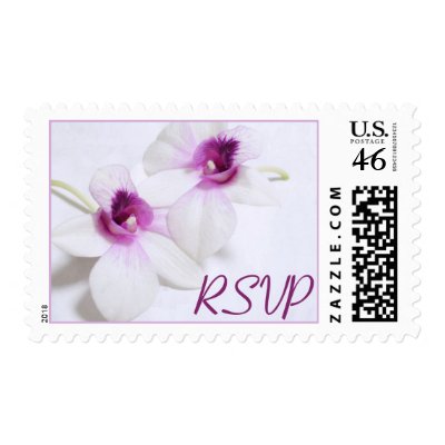 Orchid RSVP stamps