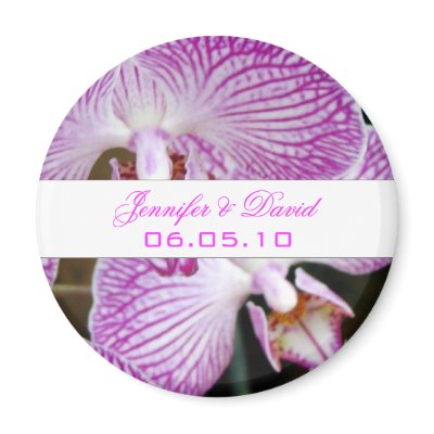 Orchid Save the Date Magnet