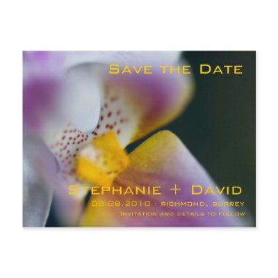 Orchid Save the Date Postcard