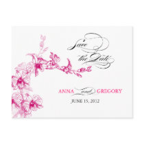 Orchid Save the Date Post Card