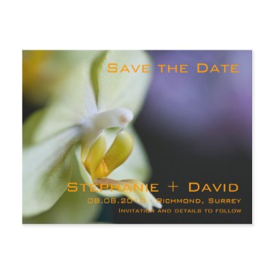 Orchid Save the Date Postcard