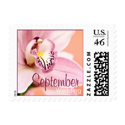 Orchid September Wedding Stamp