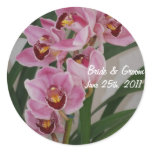 Orchid Spray Wedding Stickers