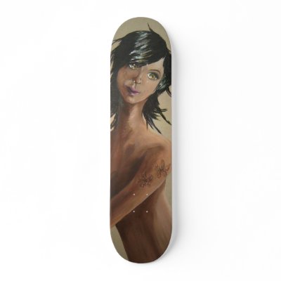 orchid tattoo skate decks by biancaluig The original is an acrylic painting