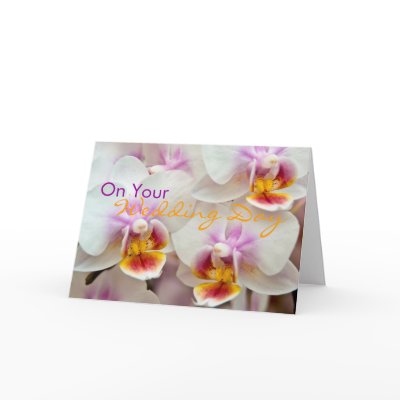 Orchid • Wedding Day Congratulation Card by SabineStGreetings