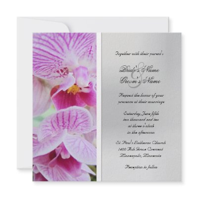 Orchid Wedding Invitation