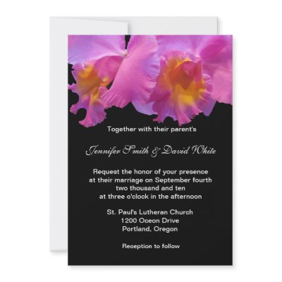 Orchid Wedding Invitation