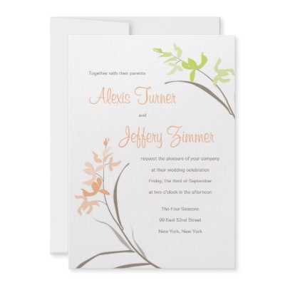 Orchid Wedding Invitation