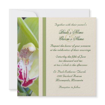 Orchid Wedding Invitation