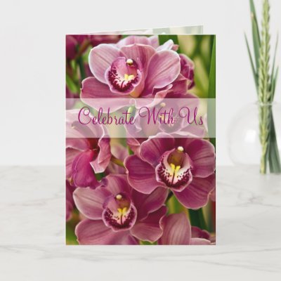 burgundy and white orchid wedding invites