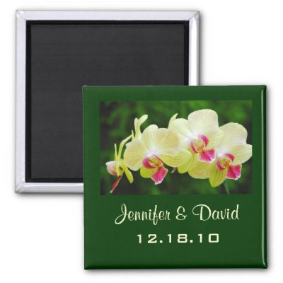 Orchid Wedding Magnet