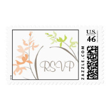 Orchid Wedding Postage Stamp