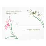 Orchid Wedding RSVP Cards  |  Guava and Clover Custom Announcement
