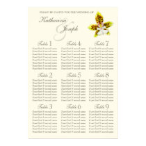 Orchid Wedding Seating Table Planner 1-9 Print