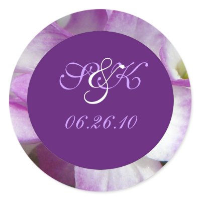 Orchid Wedding Sticker