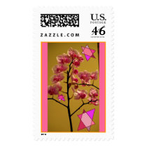 Orchid with Jewish Stars Postage Stamps