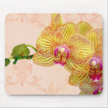 Orchid with Victorian Texture mousepads