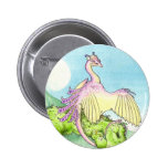 Orchid wyvern button