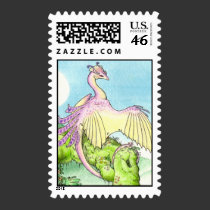 Orchid wyvern postage stamps