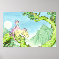 Orchid wyvern poster print