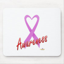 OrchidHeartRibbonAwareness mousepads by awareness OrchidHeartRibbonAwareness mousepads