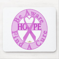 OrchidHeartRibbonBeAwareFindCureLight mousepads by awareness OrchidHeartRibbonBeAwareFindCureLight mousepads