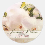 Orchids 1 date reminders round stickers