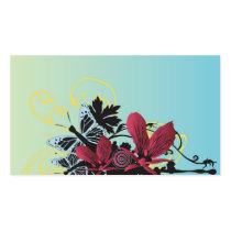 Orchids and butterflies Profile Card business cards