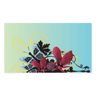 Orchids and butterflies Profile Card profilecard
